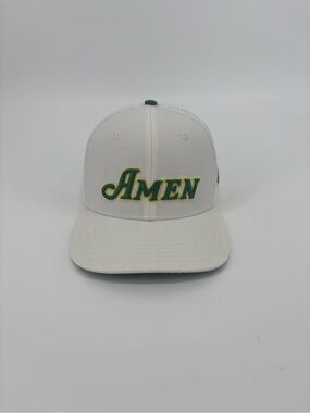 Grindin Golf Co Amen Trucker Hat Snapback White Green Augusta Masters Golf Cap